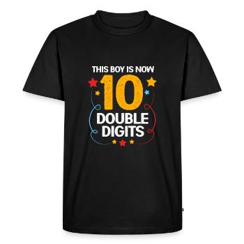 20th Birthday Ten Year of Birth Date of Birth Date of Birth - Men's Premium Organic T-Shirt - black - Front - Nico (187cm)