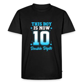 19th Birthday Ten Year of Birth Date of Birth Date of Birth - Men's Premium Organic T-Shirt - black - Front - Nico (187cm)