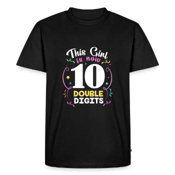 24th Birthday Ten Year of Birth Date of Birth Date of Birth - Men's Premium Organic T-Shirt - black - Front - Nico (187cm)