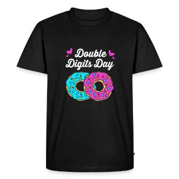 34e anniversaire Dix ans de naissance Date de naissance - T-shirt Premium bio Homme - noir - Devant - Nico (187cm)