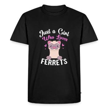 Furet - T-shirt Premium bio Homme - noir - Devant - Nico (187cm)