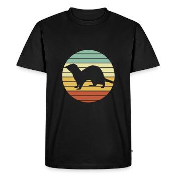 Furet - T-shirt Premium bio Homme - noir - Devant - Nico (187cm)