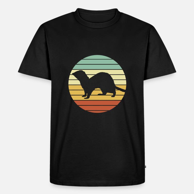 Frettchen - Männer Premium Bio T-Shirt - Schwarz