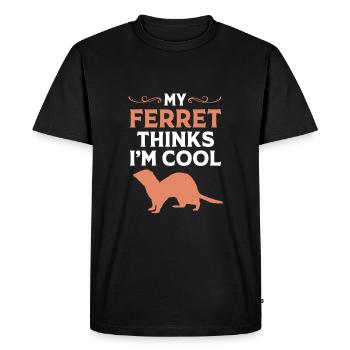Furet - T-shirt Premium bio Homme - noir - Devant - Nico (187cm)