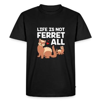 Furet - T-shirt Premium bio Homme - noir - Devant - Nico (187cm)