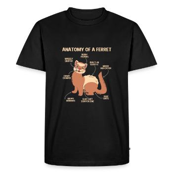 Furet - T-shirt Premium bio Homme - noir - Devant - Nico (187cm)