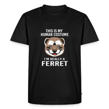 Furet - T-shirt Premium bio Homme - noir - Devant - Nico (187cm)
