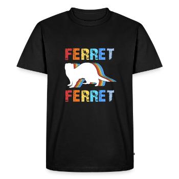 Furet - T-shirt Premium bio Homme - noir - Devant - Nico (187cm)