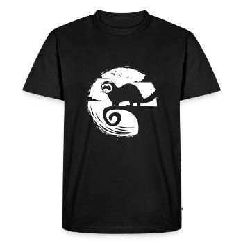 Furet - T-shirt Premium bio Homme - noir - Devant - Nico (187cm)