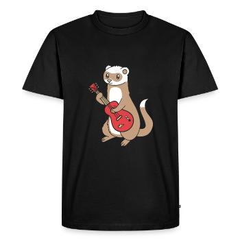 Furet - T-shirt Premium bio Homme - noir - Devant - Nico (187cm)