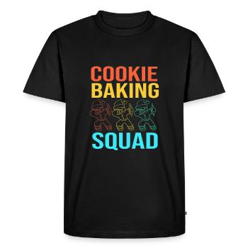 Gingerbread Man Gingerbread Heart Gingerbread Snacking - Men's Premium Organic T-Shirt - black - Front - Nico (187cm)