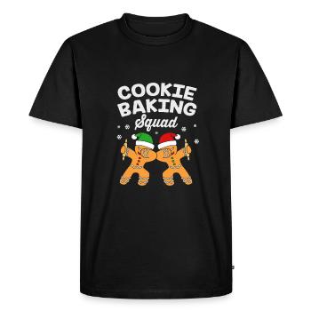 Gingerbread Man Gingerbread Heart Gingerbread Snacking - Men's Premium Organic T-Shirt - black - Front - Nico (187cm)