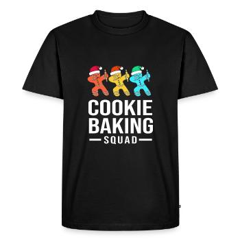 Gingerbread Man Gingerbread Heart Gingerbread Snacking - Men's Premium Organic T-Shirt - black - Front - Nico (187cm)