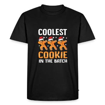 Gingerbread Man Gingerbread Heart Gingerbread Snacking - Men's Premium Organic T-Shirt - black - Front - Nico (187cm)