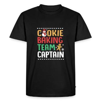 Gingerbread Man Gingerbread Heart Gingerbread Snacking - Men's Premium Organic T-Shirt - black - Front - Nico (187cm)