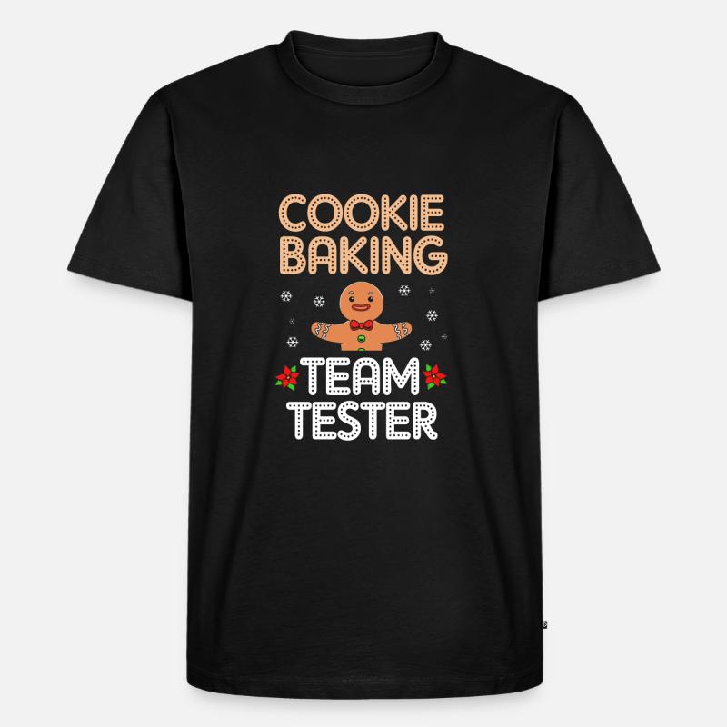 Lebkuchenmann Lebkuchenherz Lebkuchen Naschen - Männer Premium Bio T-Shirt - Schwarz