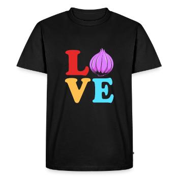 Onion - Men's Premium Organic T-Shirt - black - Front - Nico (187cm)