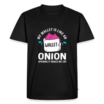 Onion - Men's Premium Organic T-Shirt - black - Front - Nico (187cm)