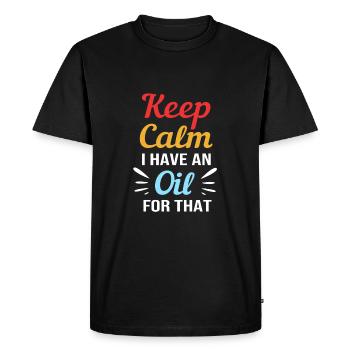 Essential oil - Men's Premium Organic T-Shirt - black - Front - Nico (187cm)