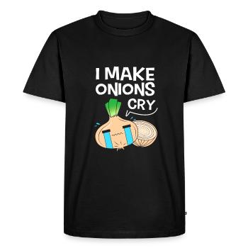 Onion - Men's Premium Organic T-Shirt - black - Front - Nico (187cm)