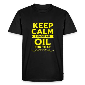 Essential oil - Men's Premium Organic T-Shirt - black - Front - Nico (187cm)
