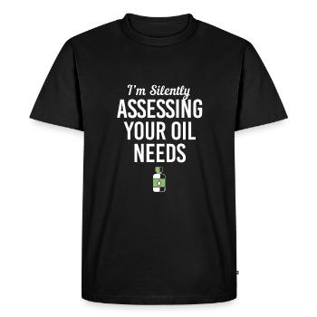 Essential oil - Men's Premium Organic T-Shirt - black - Front - Nico (187cm)