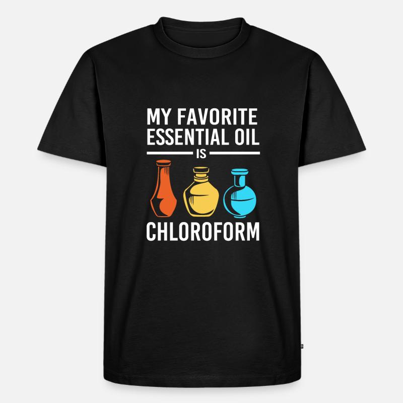 Ätherisches Öl - Männer Premium Bio T-Shirt - Schwarz