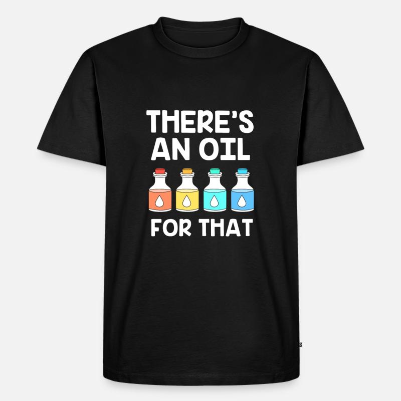 Ätherisches Öl - Männer Premium Bio T-Shirt - Schwarz
