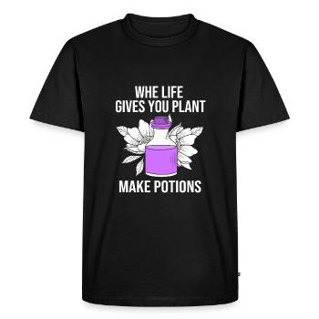 Essential oil - Men's Premium Organic T-Shirt - black - Front - Nico (187cm)