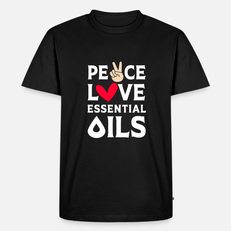 Ätherisches Öl - Männer Premium Bio T-Shirt - Schwarz