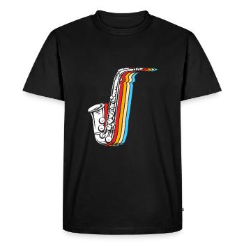 Saxophoniste saxophoniste - T-shirt Premium bio Homme - noir - Devant - Nico (187cm)