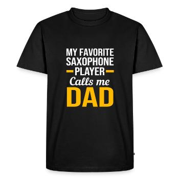 Saxophoniste saxophoniste - T-shirt Premium bio Homme - noir - Devant - Nico (187cm)