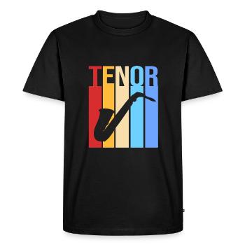 Saxophoniste saxophoniste - T-shirt Premium bio Homme - noir - Devant - Nico (187cm)