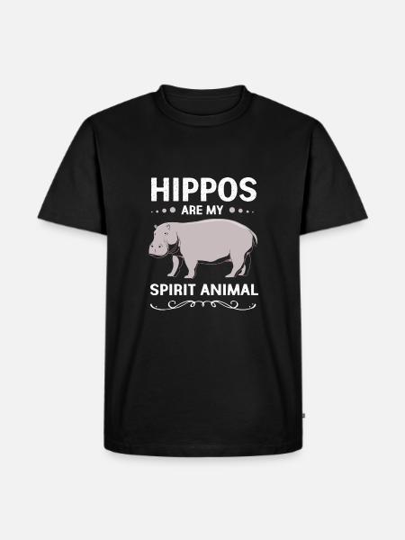 Hippopotamus - Men's Premium Organic T-Shirt - black
