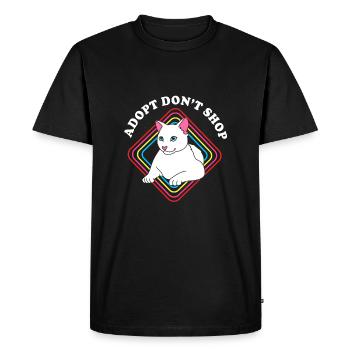 Cat Rescue Animal Rights Animal Rescue Animal Shelter - Men's Premium Organic T-Shirt - black - Front - Nico (187cm)