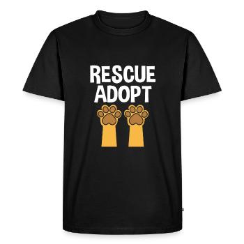 Cat Rescue Animal Rights Animal Rescue Animal Shelter - Men's Premium Organic T-Shirt - black - Front - Nico (187cm)