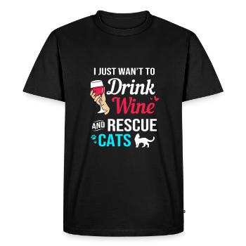 Sauvetage des animaux Droits des animaux Refuge pour animaux de sauvetage des animaux - T-shirt Premium bio Homme - noir - Devant - Nico (187cm)
