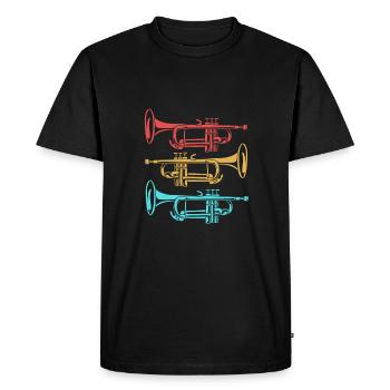 Trombone - T-shirt Premium bio Homme - noir - Devant - Nico (187cm)