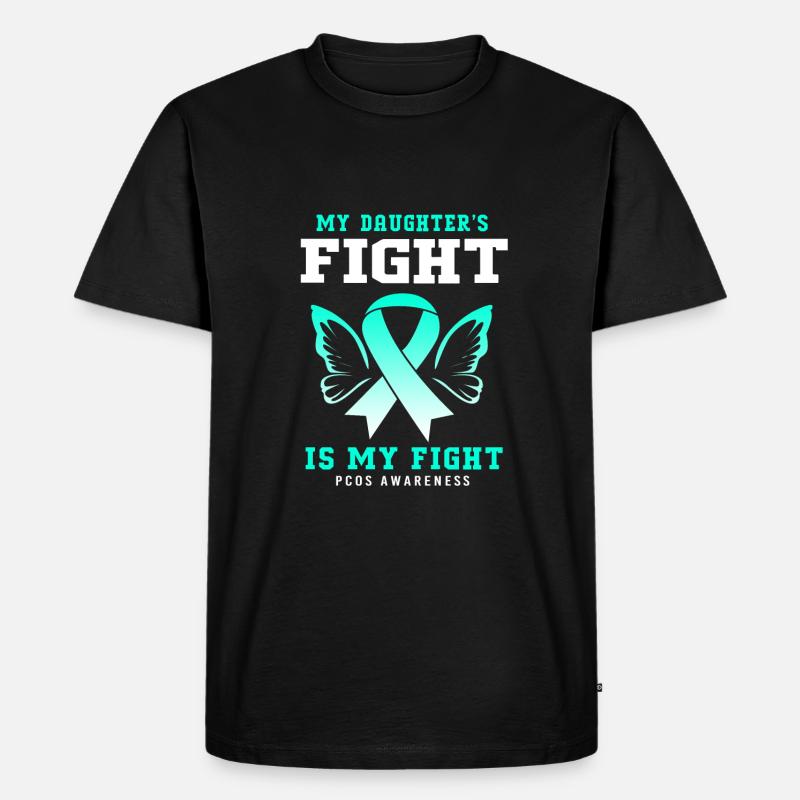 Pcos-Bewusstsein - Männer Premium Bio T-Shirt - Schwarz