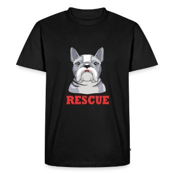 Dog Rescue Animal Rights Animal Rescue Animal Shelter - Men's Premium Organic T-Shirt - black - Front - Nico (187cm)