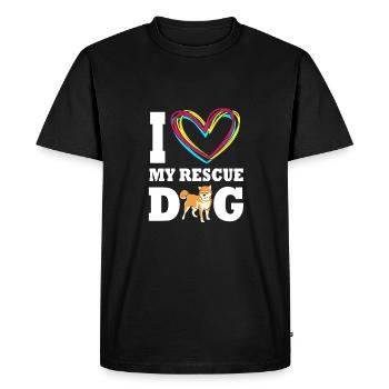 Dog Rescue Animal Rights Animal Rescue Animal Shelter - Men's Premium Organic T-Shirt - black - Front - Nico (187cm)