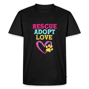 Dog Rescue Animal Rights Animal Rescue Animal Shelter - Men's Premium Organic T-Shirt - black - Front - Nico (187cm)