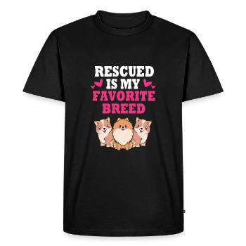 Dog Rescue Animal Rights Animal Rescue Animal Shelter - Men's Premium Organic T-Shirt - black - Front - Nico (187cm)