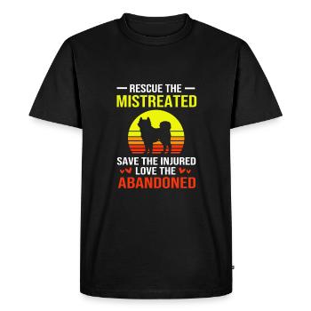 Dog Rescue Animal Rights Animal Rescue Animal Shelter - Men's Premium Organic T-Shirt - black - Front - Nico (187cm)