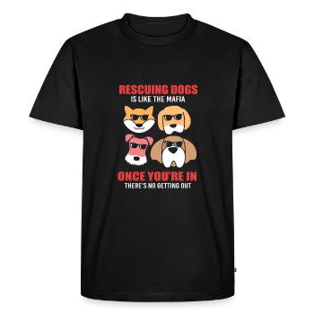 Dog Rescue Animal Rights Animal Rescue Animal Shelter - Men's Premium Organic T-Shirt - black - Front - Nico (187cm)