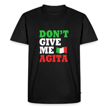 Italien Italie Italie - T-shirt Premium bio Homme - noir - Devant - Nico (187cm)