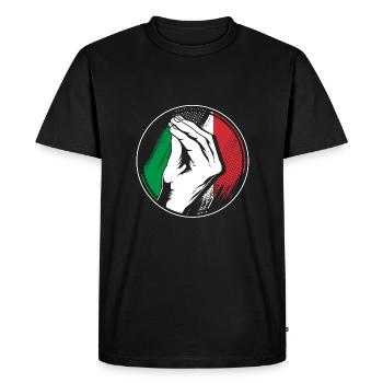 Italian Italia Italy - Men's Premium Organic T-Shirt - black - Front - Nico (187cm)