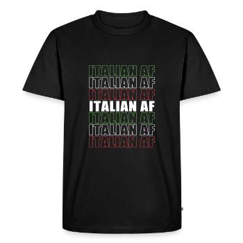 Italien Italie Italie - T-shirt Premium bio Homme - noir - Devant - Nico (187cm)
