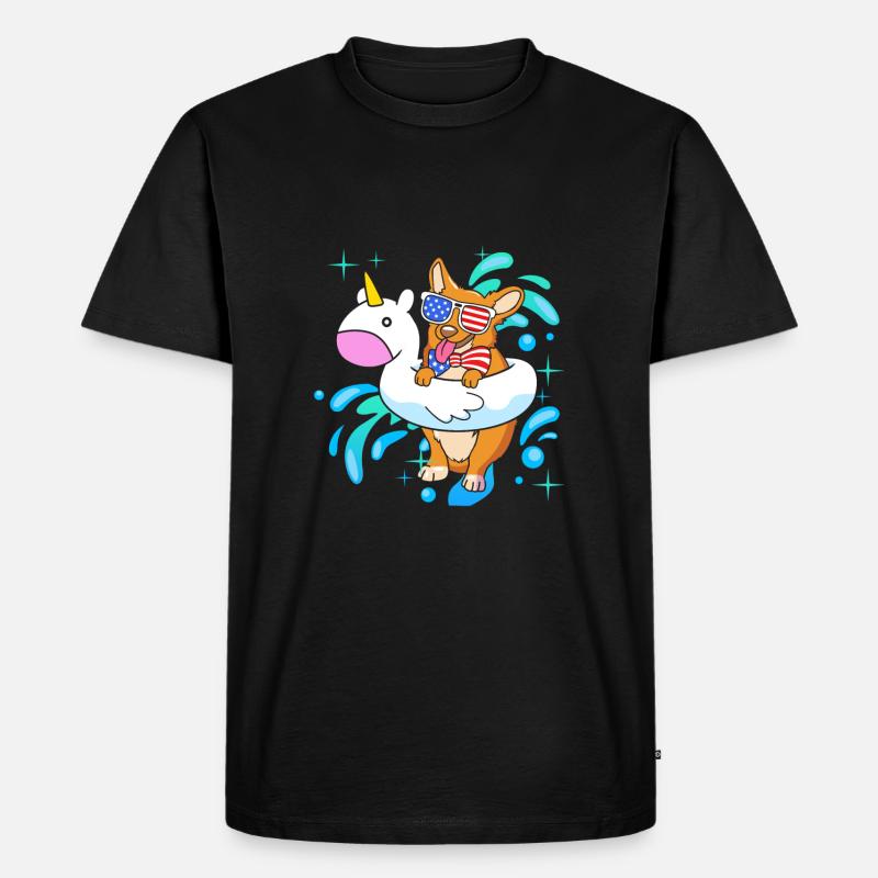 Pool Party - Männer Premium Bio T-Shirt - Schwarz