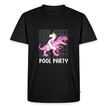 Pool Party - Men's Premium Organic T-Shirt - black - Front - Nico (187cm)